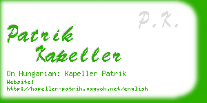 patrik kapeller business card